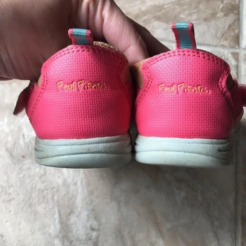 Paul Pirate Pink Hook and Loop Sandals size 8